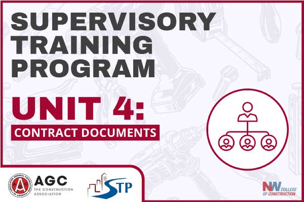 Supervisory Training Program Unit 4 at Northwest College of Construction